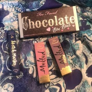 🆕 toofaced eyeshadow palette lipsticks & eyeliner